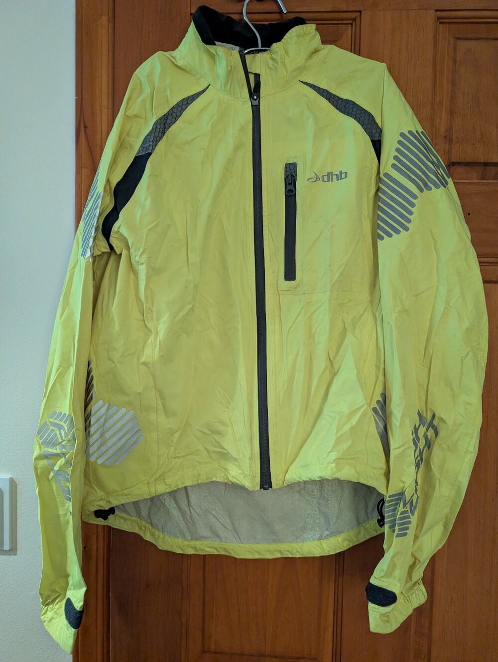 DHB Reflective Yellow Cycling Jacket Water Resistant Size Womens UK10 /US 4-6